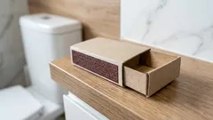 Stellen Sie eine Streichholzschachtel hinter die Toilette und beseitigen Sie schnell zwei lästige Probleme.