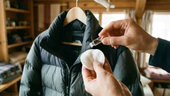 Nur zwei Tropfen auf ein Wattepad, und Ihre Daunenjacke ist wie neu: Sie müssen Ihre Jacke nicht mehr in der Maschine waschen.